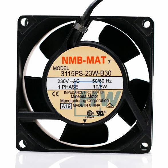 1PC  8CM 3115PS-23W-B30 AC230V 10/8W 80*38MM Cooling Fan 2-wire