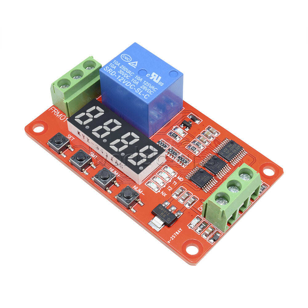 10PCS 12V Automation Delay Multifunction Self-lock Relay Cycle Timer Module PLC