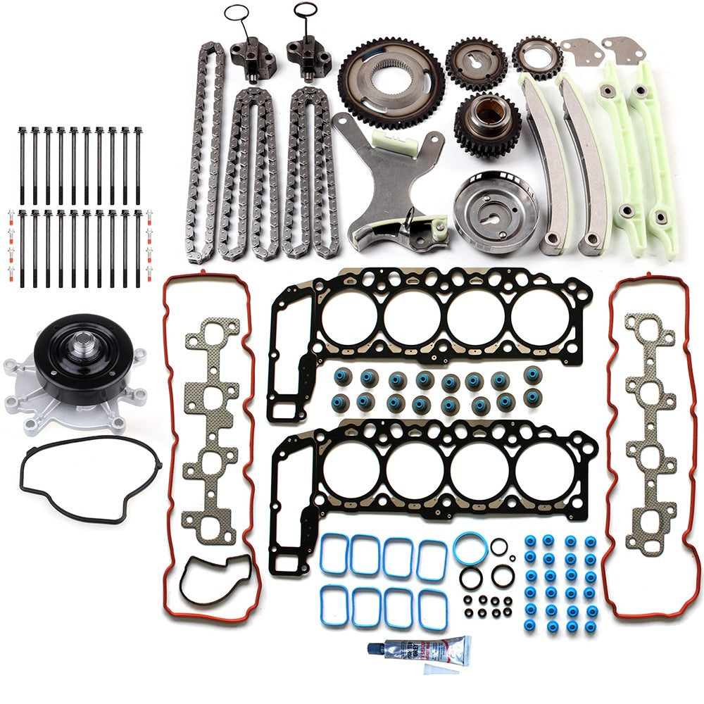 For 04-07 Dodge Dakota 4.7L Timing Chain Kit Head Gasket bolts Set Water Pump