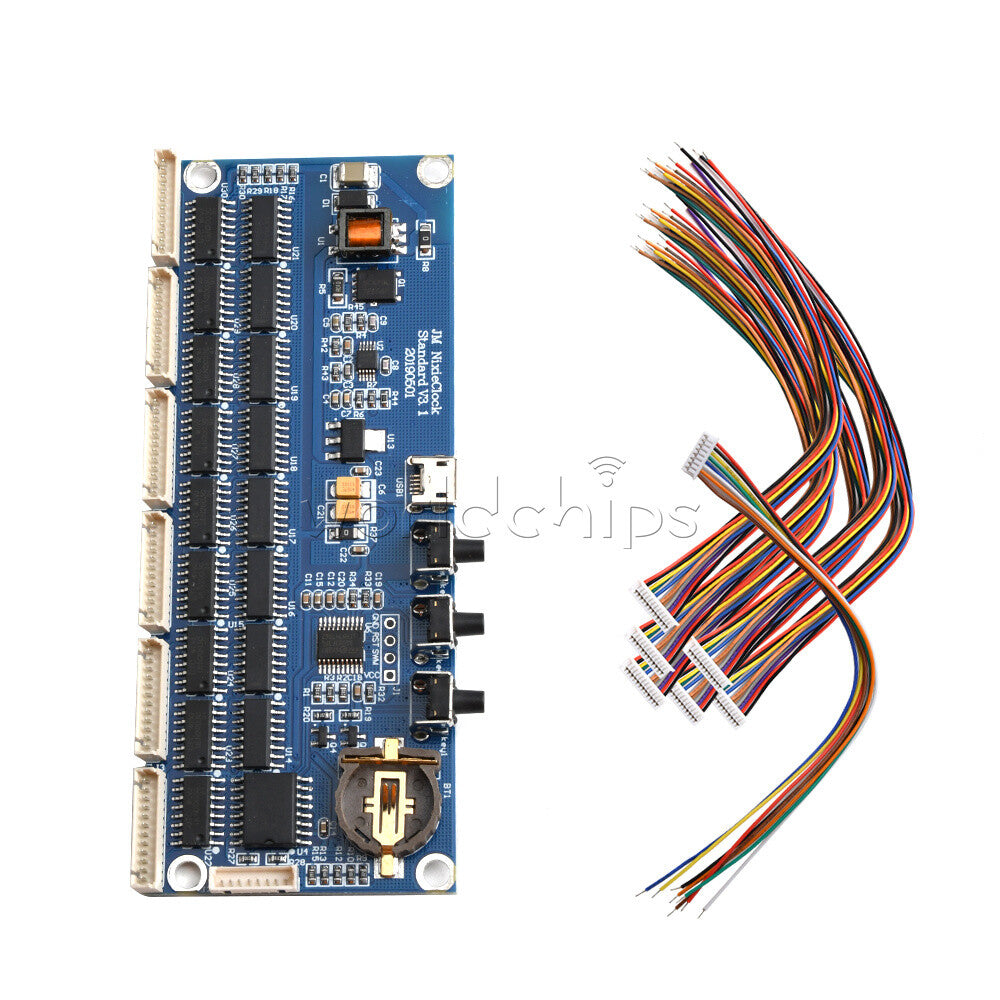 Micro USB Tube Glow Nixie Tube Clock DIY Kit for IN14/ IN12 IN-12 QS30 PCBA RGB