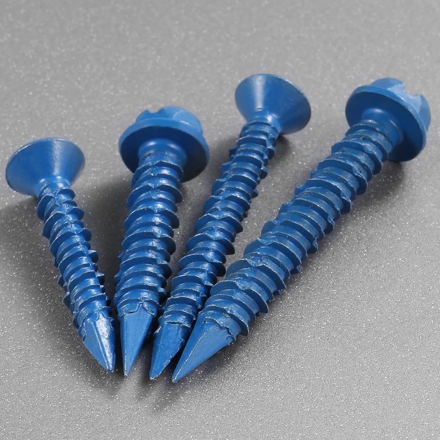 35-Pack 1/4"x2-3/4" Hex Head Concrete Screws with Drill Bit, No Pre-Drilling