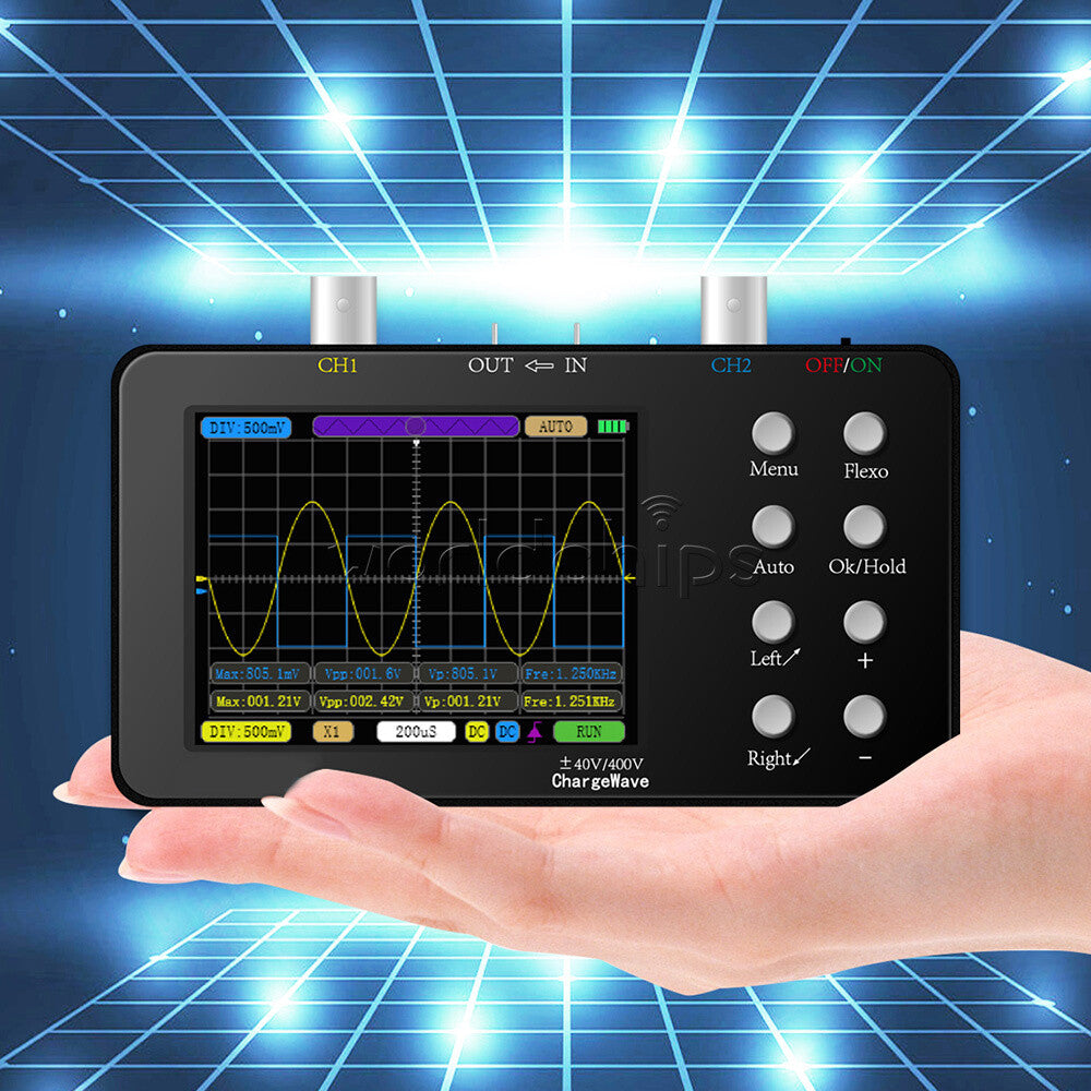 Digital Oscilloscope 10MHz Bandwidth Dual Channel Oscilloscope Signal Generator
