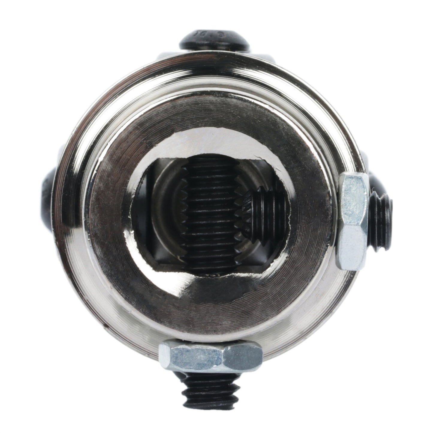 3/4" DD x 3/4" DD Universal Steering U-Joint Chrome Steel Double Shaft Coupler