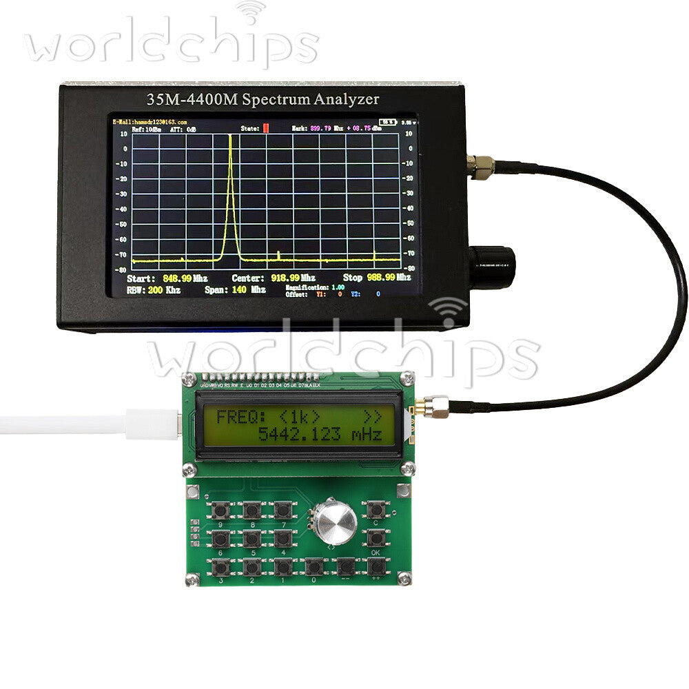 Type-C ADF4351 RF Signal Source 35MHz to 4000MHz Digital Signal Generator SMA
