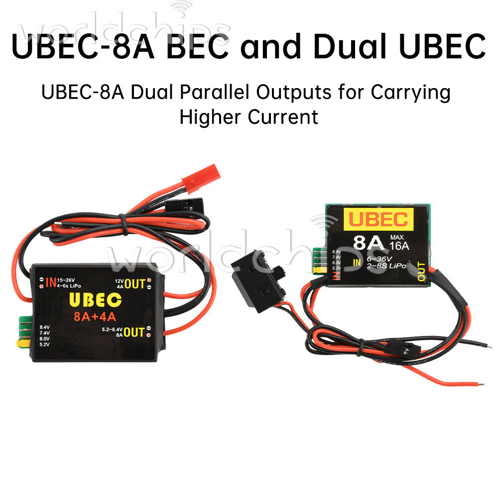 2S-8S 6-36V UBEC-8A BEC & DUAL UBEC Servo Independent Power Supply Module RC Car