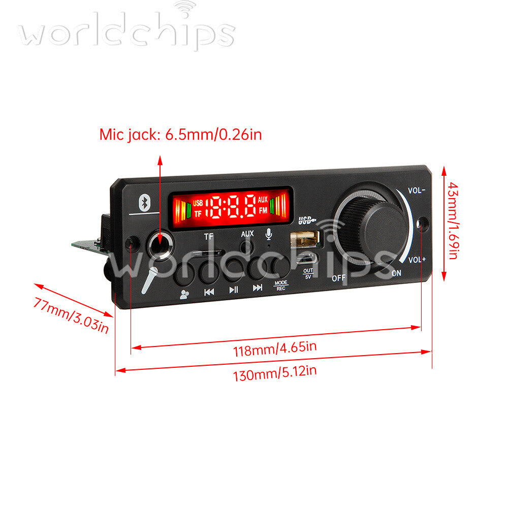 TPA3116 200W Amplifier Bluetooth Audio Decoder Board USB FM Radio Music Player