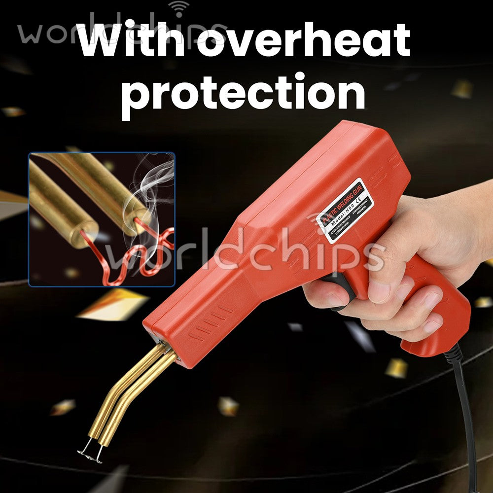 Hot Stapler Car Bumper Fender Fairing Welder Gun Plastic Repair Kit 600 Staples