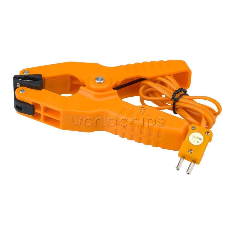 HT-05 Temperature Test Clamp Lead Clip K-Type Probe Thermocouple Pipe Clamp US