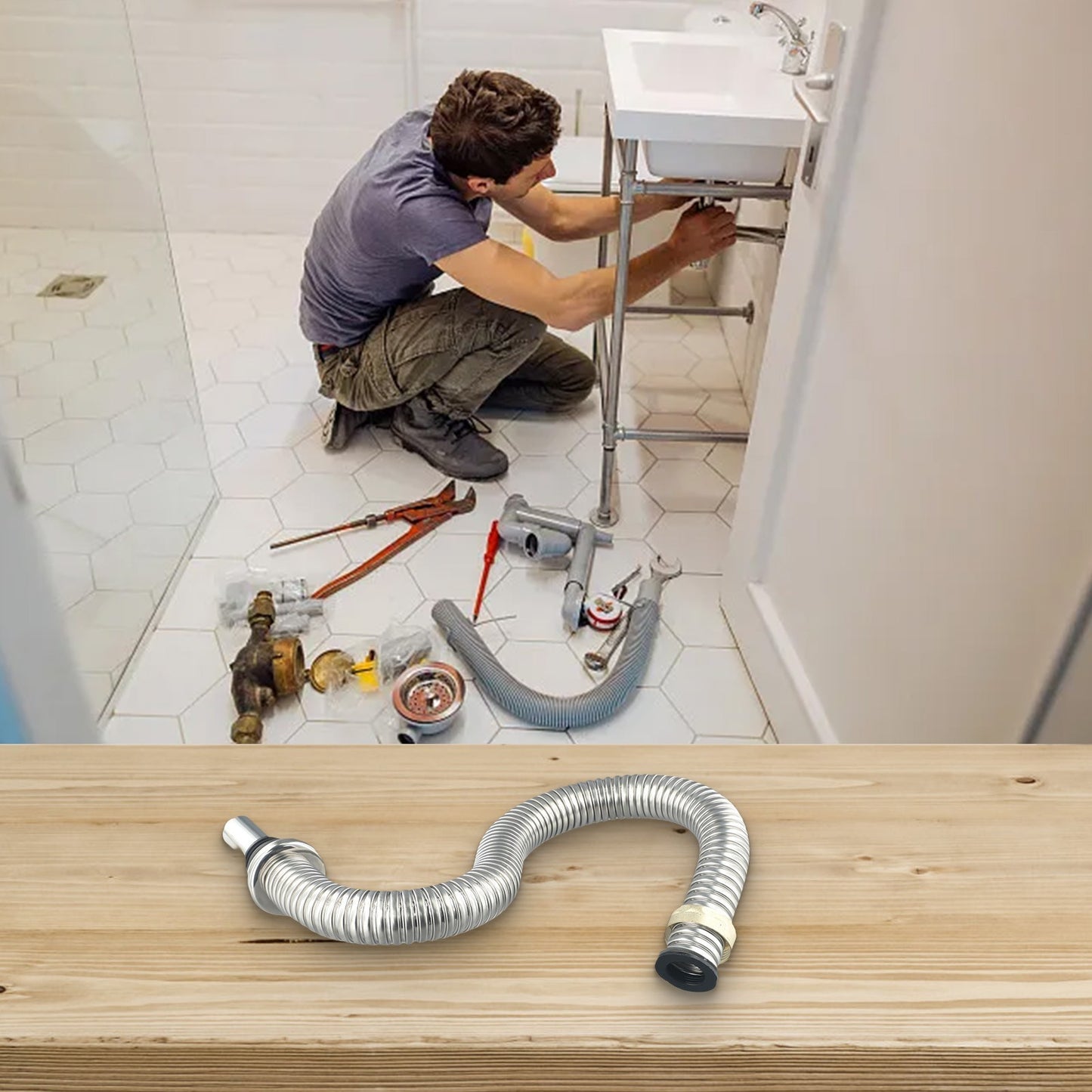 Quick Drainage Stainless Steel Kitchen Sink Drain Pipe with Sealing Lid