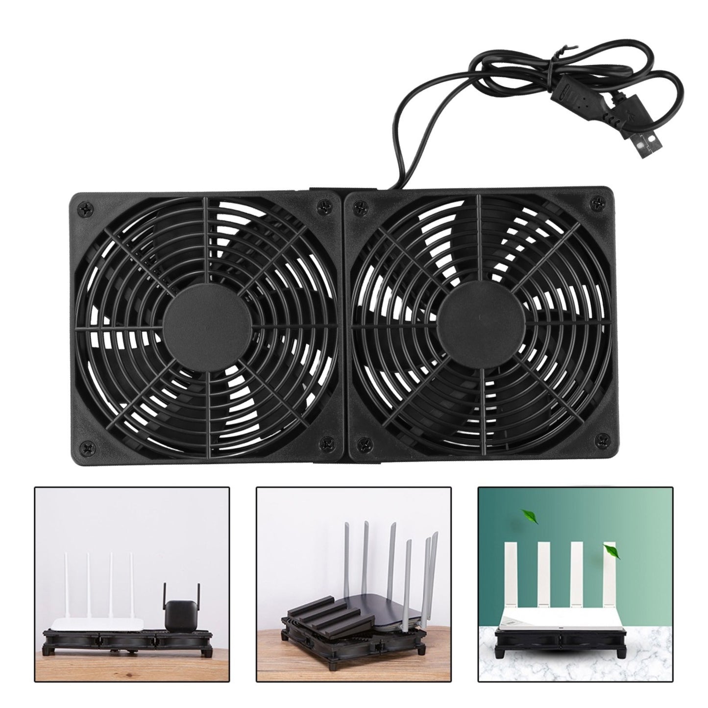 Double Ball Bearing USB Fan 120mm 5V Powered PC Fan for AV Receivers Cabinets
