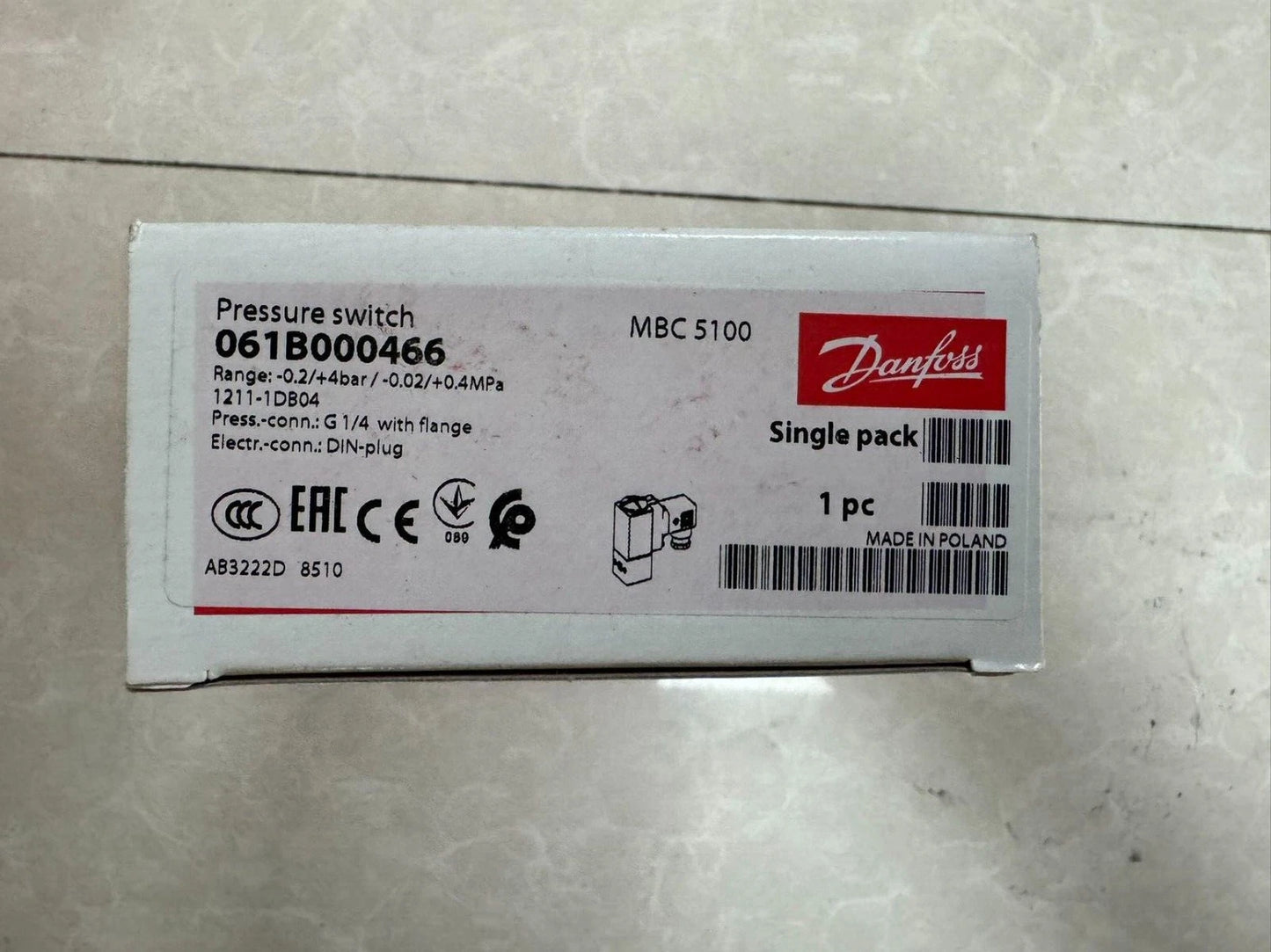 . DANFOSS 061B000466 Pressure Switch Fast Shipping #P