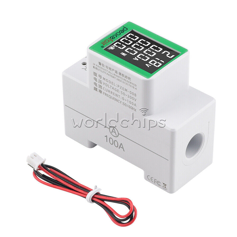 AC 50V-300V 100A Digital Power Energy Voltmeter Ammeter Watt Kwh Power Meter