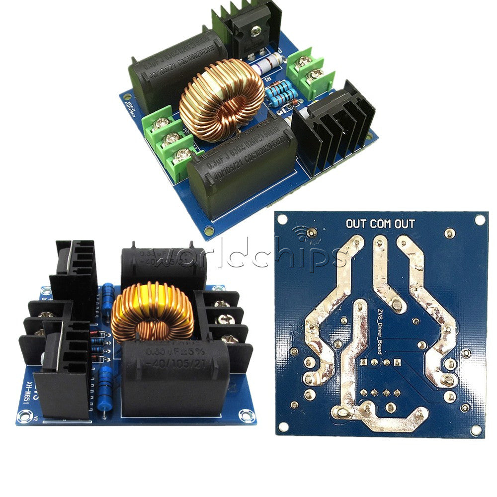 12V-30V 20A 1000W/10A 200W ZVS Tesla Driver Generator High Voltage Power Supply