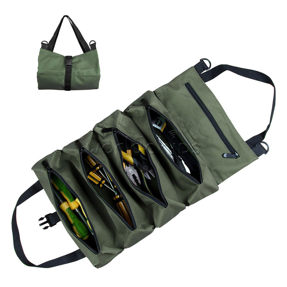Tool Roll Organizer Tool Roll Up Canvas Bag Tool Large Wrench Super Big Pouch