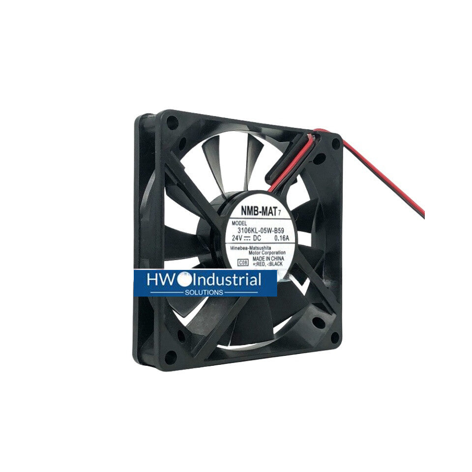 NMB 2-wire 3106KL-05W-B59 24V 0.16A 8015 8CM Dual Ball Cooling Fan