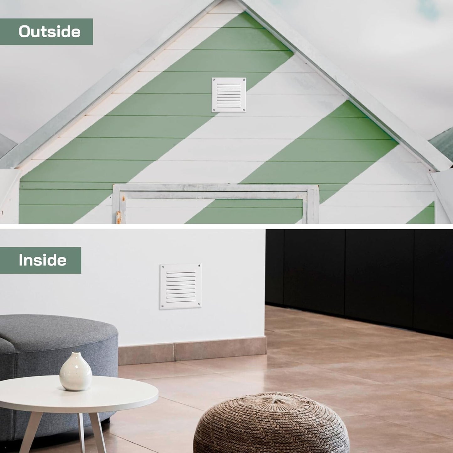 Easy Installation Metal Vent Cover for Efficient Ventilation 100x100mm