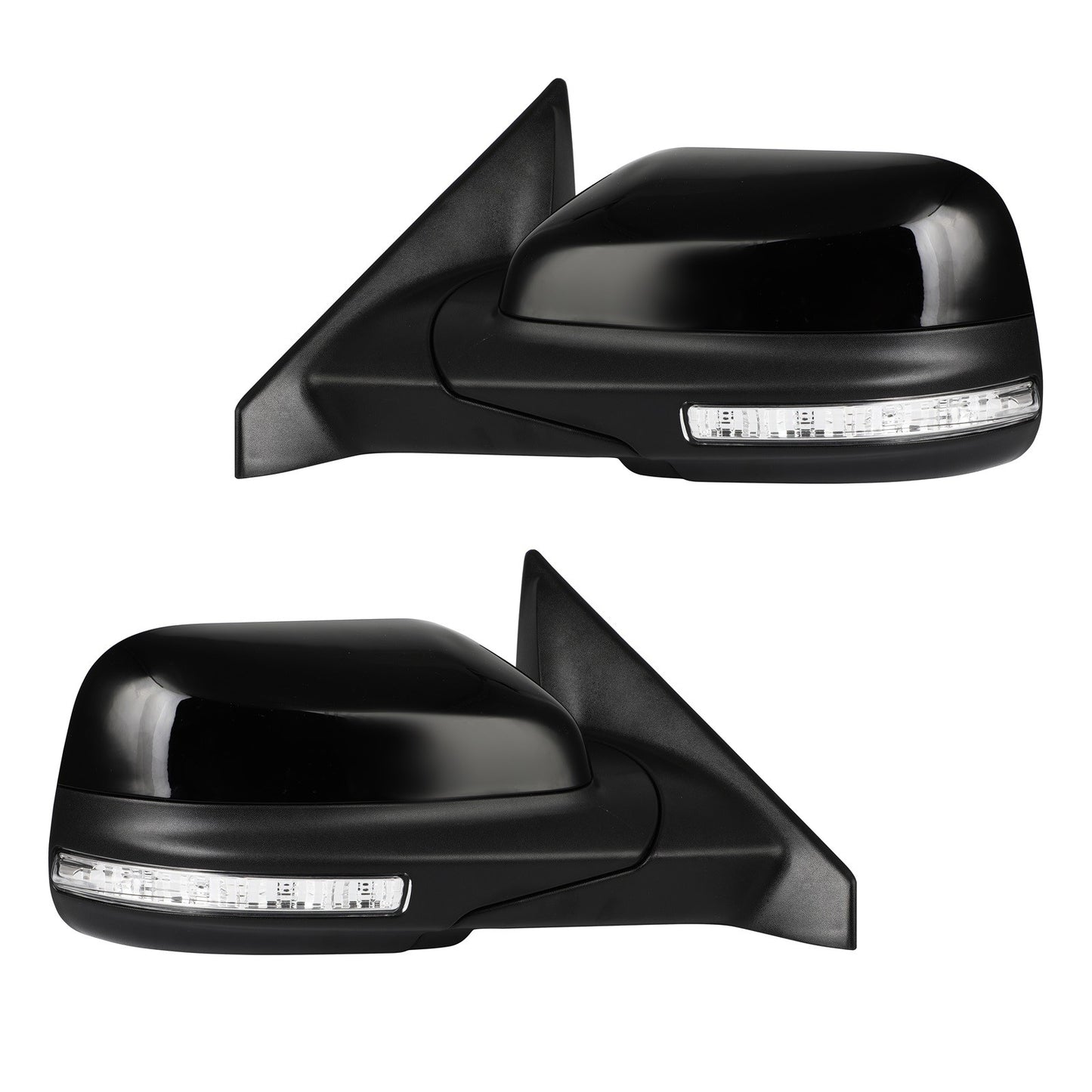 Pair Side Mirrors For 16-19 Ford Explorer Power-folding Heated Signal Puddle BSM