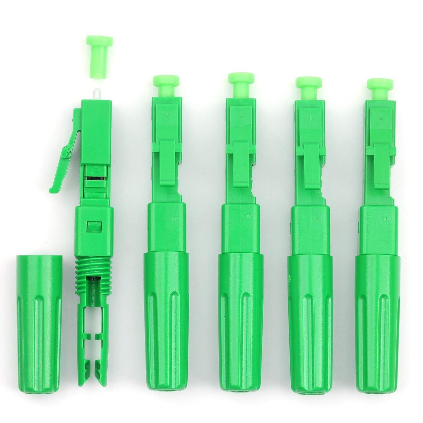 5x LC/APC fiber optic quick connector adapter for mounting and connection