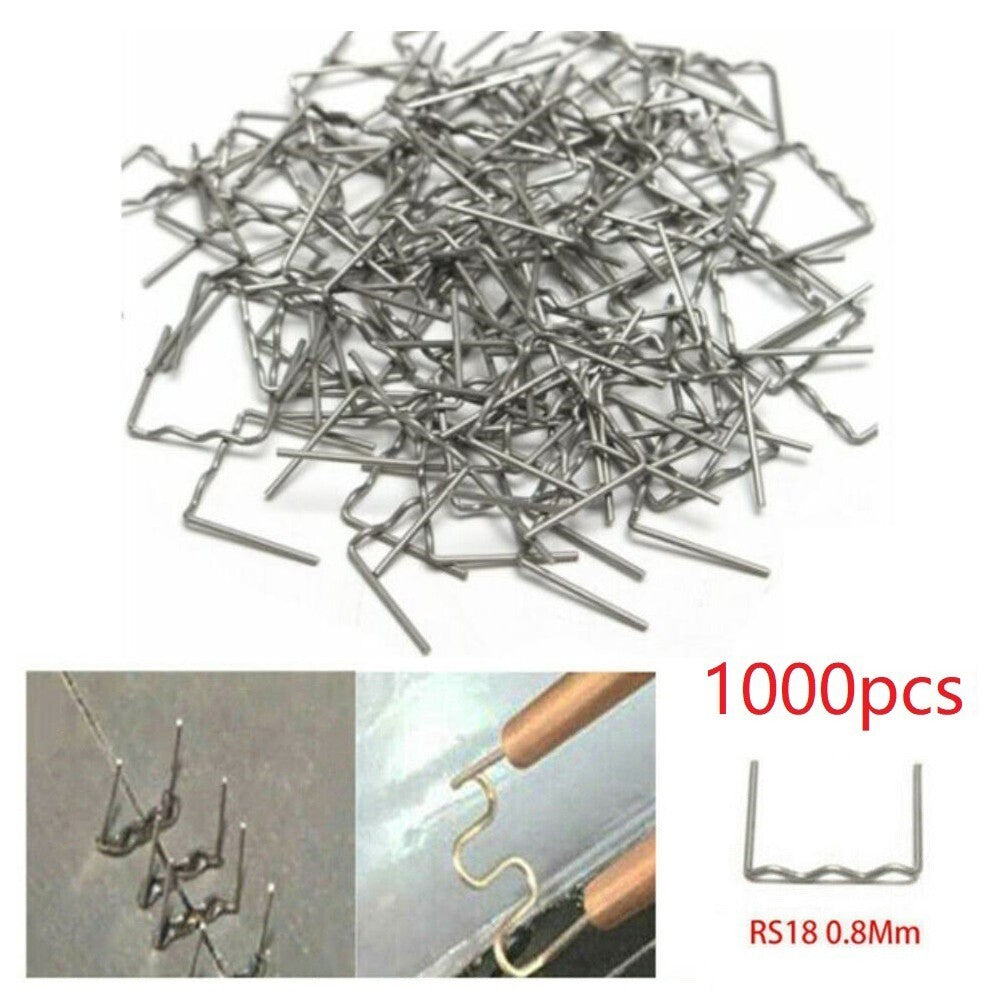 1000PCS Standard Pre Cut 0.8mm Flat Hot Staple For Plastic-Stapler Repair Welder