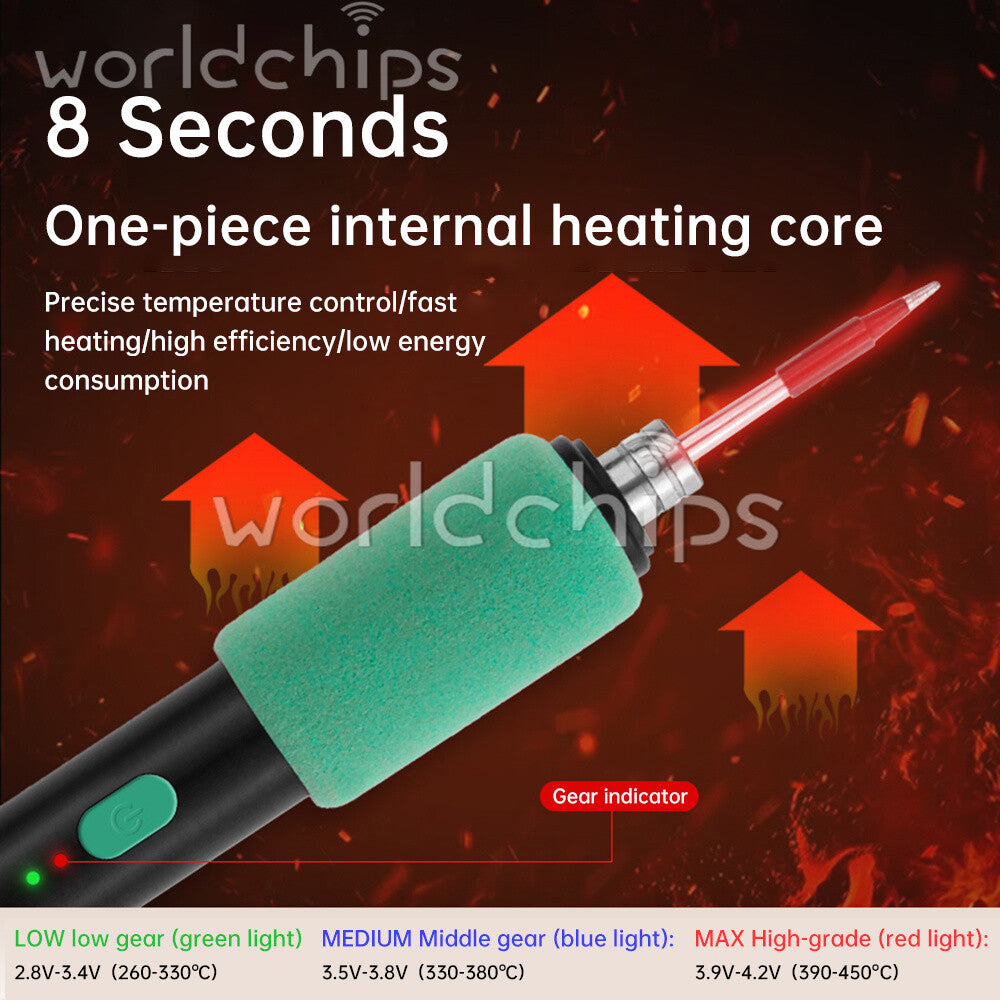 15W Cordless Soldering Iron Kit DIY Welding Pen 3-speed adjustable Temperature