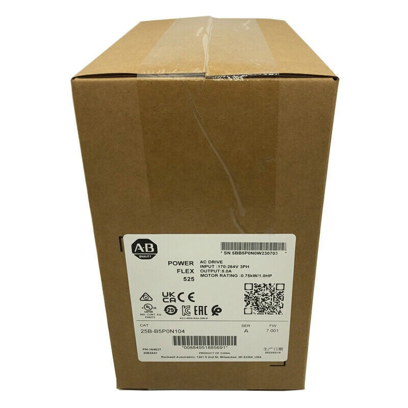 25B-B5P0N104   PowerFlex 525 0.75KW(1HP) AC Drive 25BB5P0N104 AB