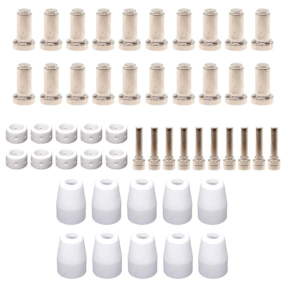 50pcs Plasma Electrode Nozzle Swirl Ring Shield Cup Kit for PT31XL Torch Cutter