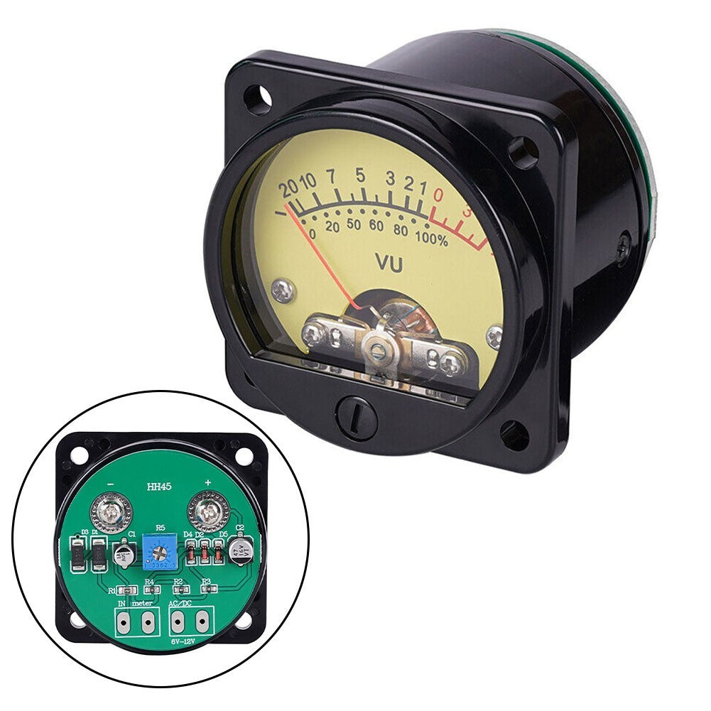 45mm LED Backlit VU Meter Accurate Volume Measurement Tool for DIY Mixer Setup