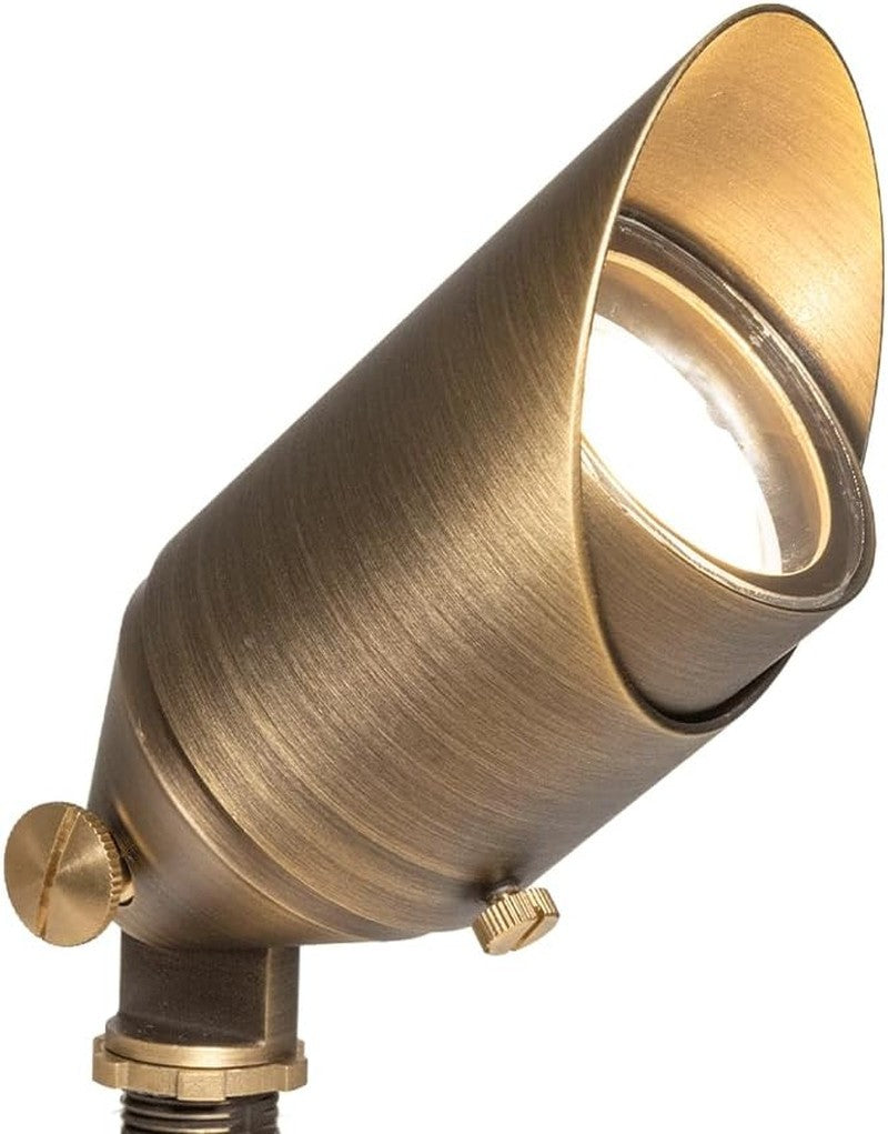 12V Cast Brass Outdoor Spotlight - 5W 400 Lumen MR16 LED, Bronze
