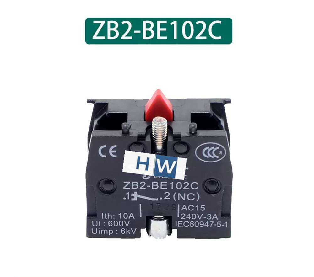 5/Piece  ZB2BE102C ZB2-BE102C 1NC Normally Closed Button Contact Module