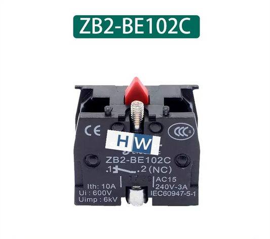 5/Piece  ZB2BE102C ZB2-BE102C 1NC Normally Closed Button Contact Module