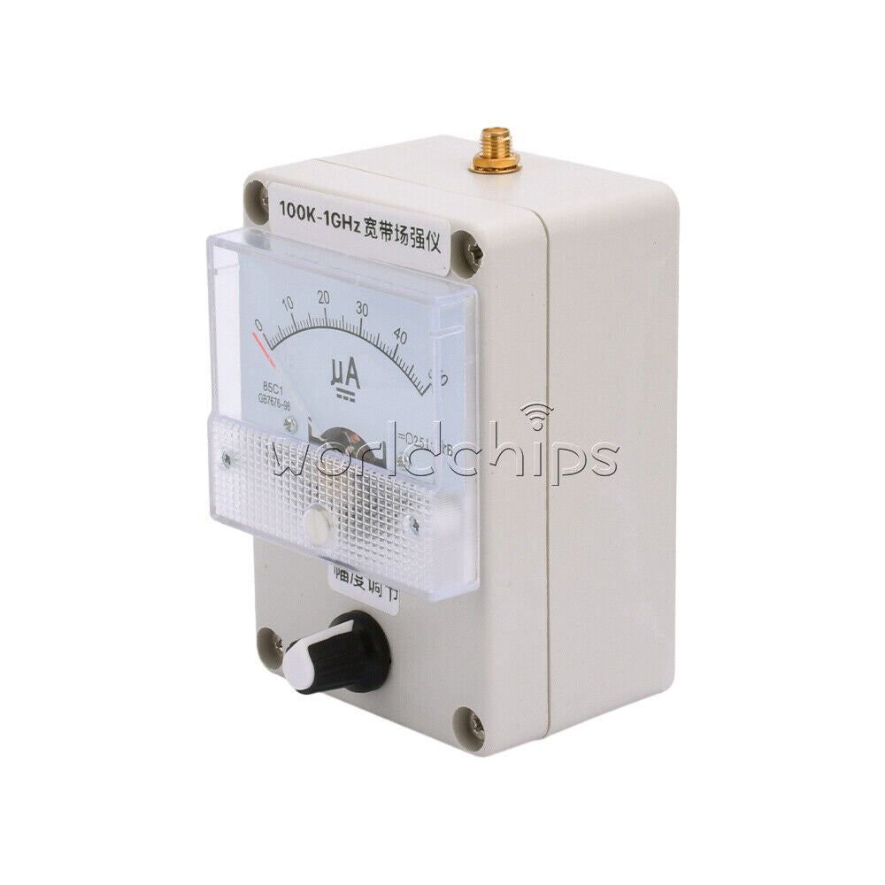 100KHz-1000MHz Field Strength Indicator Meter RF Signal Level Meter + Antenna