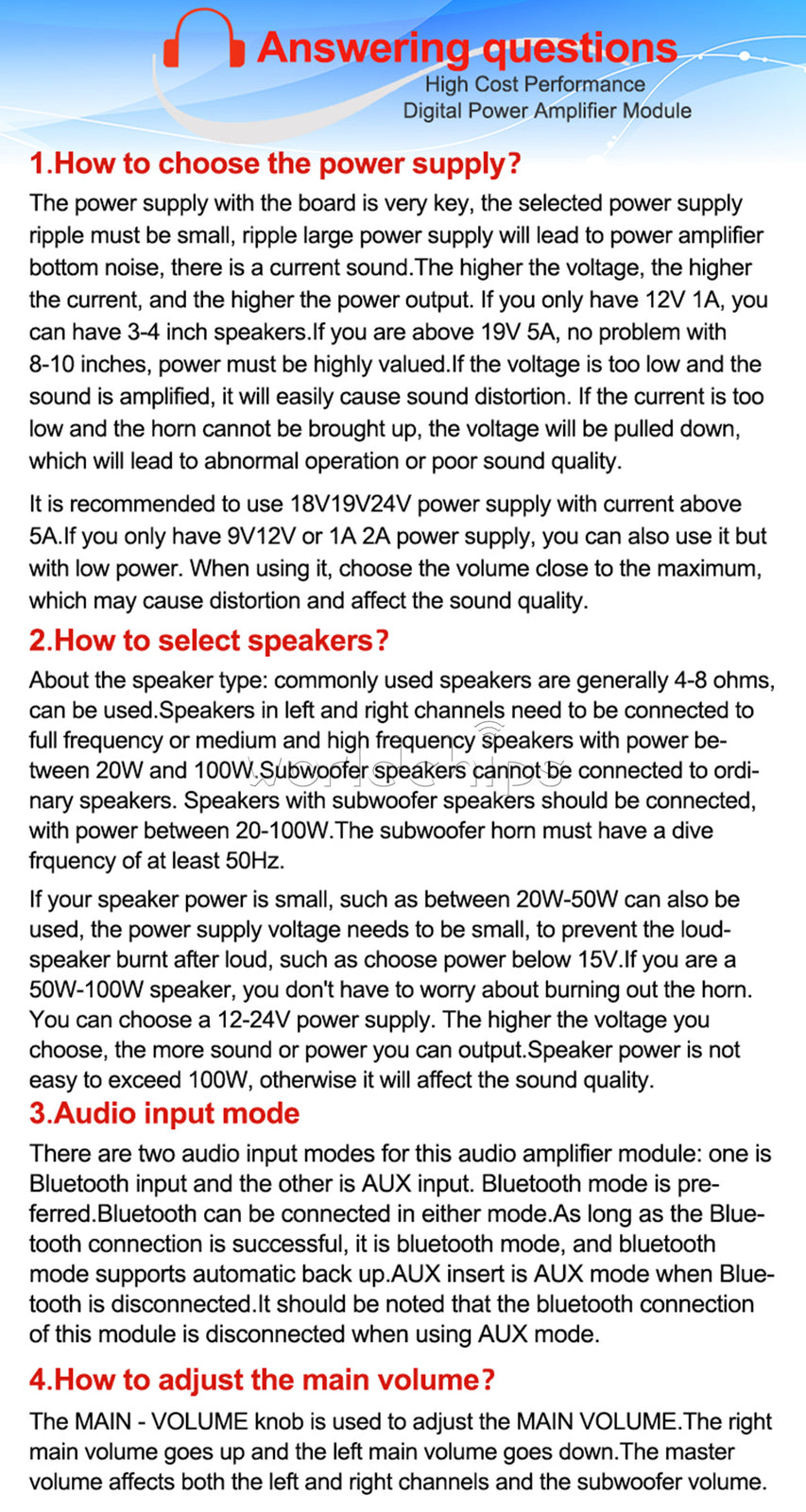 ZK-MT21 2.1 Channel Bluetooth Audio Power Amplifier Board Subwoofer 50W+50W+100W