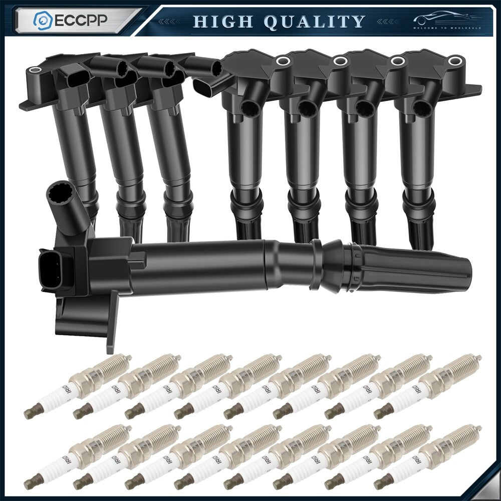 8 For 6.2L V8 Ford F150 F250 F350 Super Duty Ignition Coil Spark Plugs 11 12 13