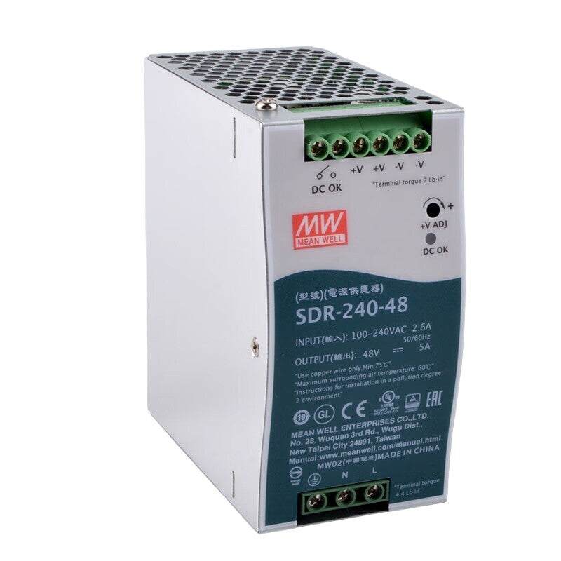 1pcs MEAN WELL SDR-240-48 Switching Power Supply 48V 5A 240W