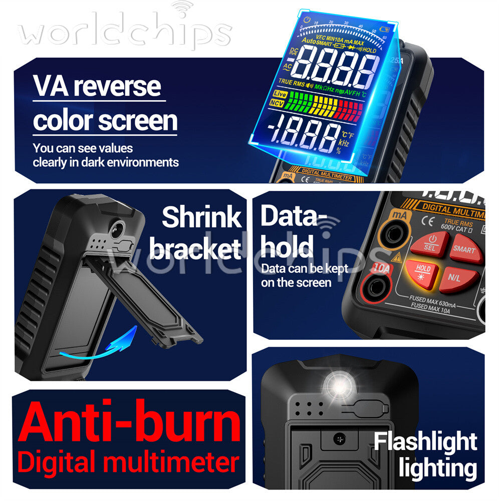 ANENG Smart Digital Multimeter Rechargeable Non-contact Voltage Current Tester