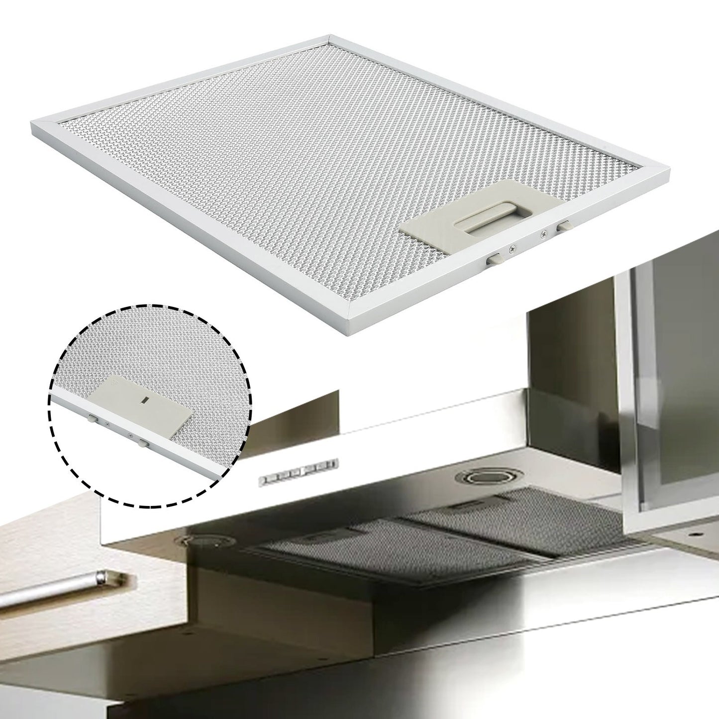 High Quality Silver Cooker Hood Filter 300 x 240 x 9mm Improved Functionality