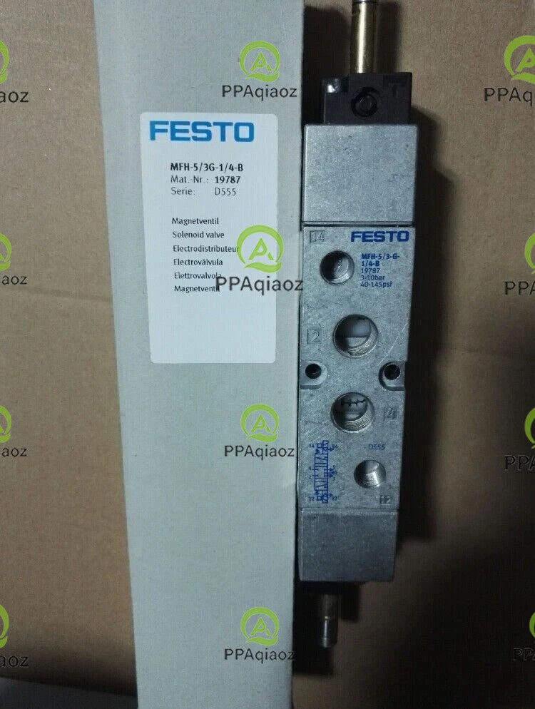One Festo MFH-5/3G-1/4-B 19787 Solenoid Valve MFH5/3G1/4B