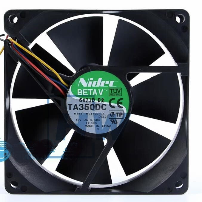 1Pc   Nidec TA350DC M34709-35 9CM 12V 0.5A PWM 4-wire Chassis Cooling Fan
