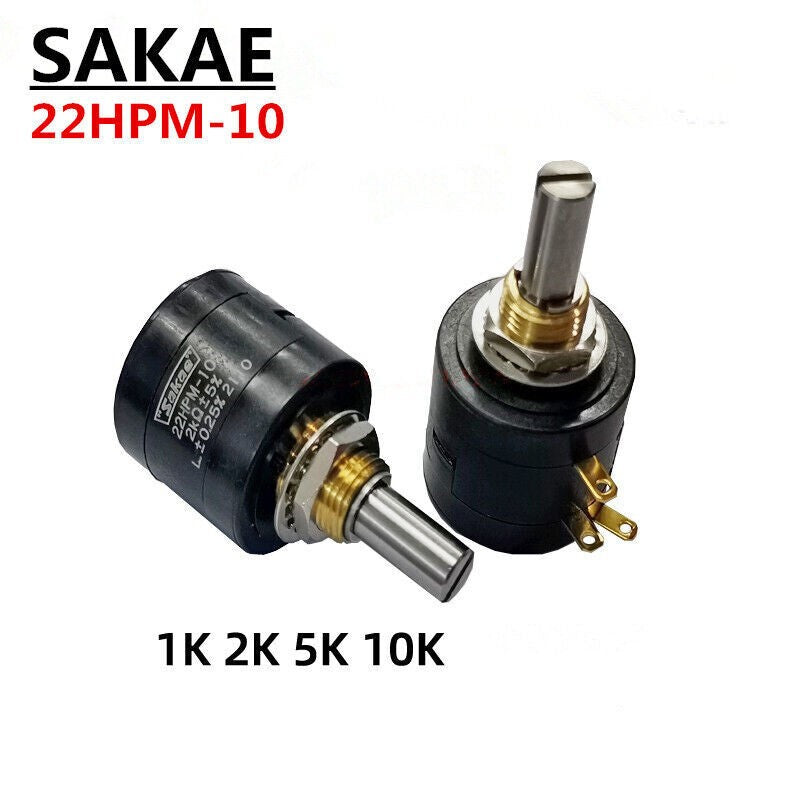 1pc  SAKAE 22HPM-10 precision multi-turn wirewound potentiometer 1K 2K 5K 10K
