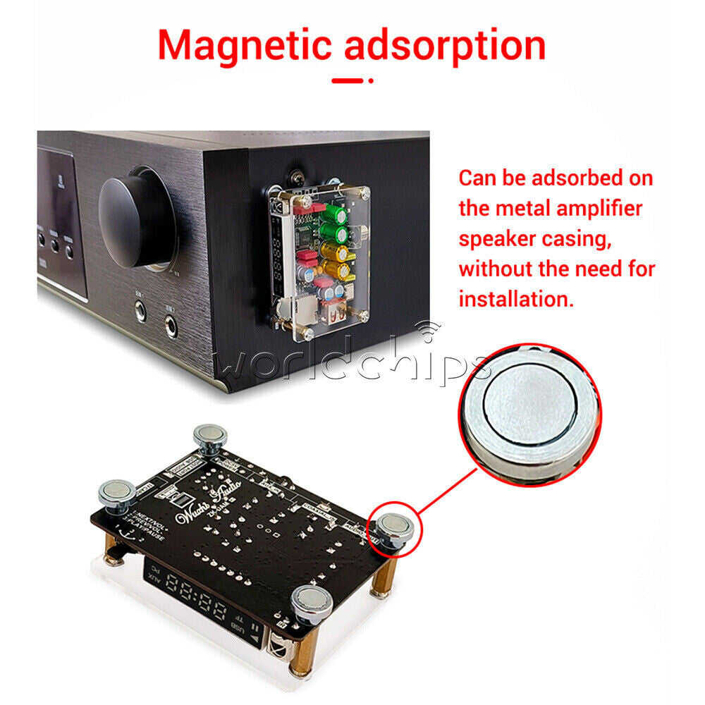 ZK-DAM-K1 Bluetooth U Disk Sound Card TF Decoder Board Front DSP Tuning Type-C