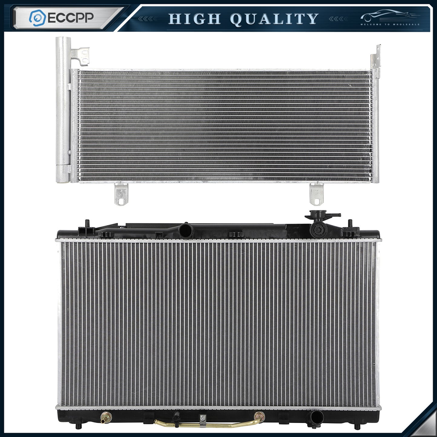 Aluminum Radiator & AC Condenser Cooling Kit For 2008 Toyota Camry