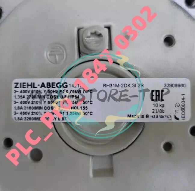 Ziehl-abegg RH31M-2DK.3I.2R 142178 Centrifugal Fan 3~ 400V 50/60Hz 0.76KW