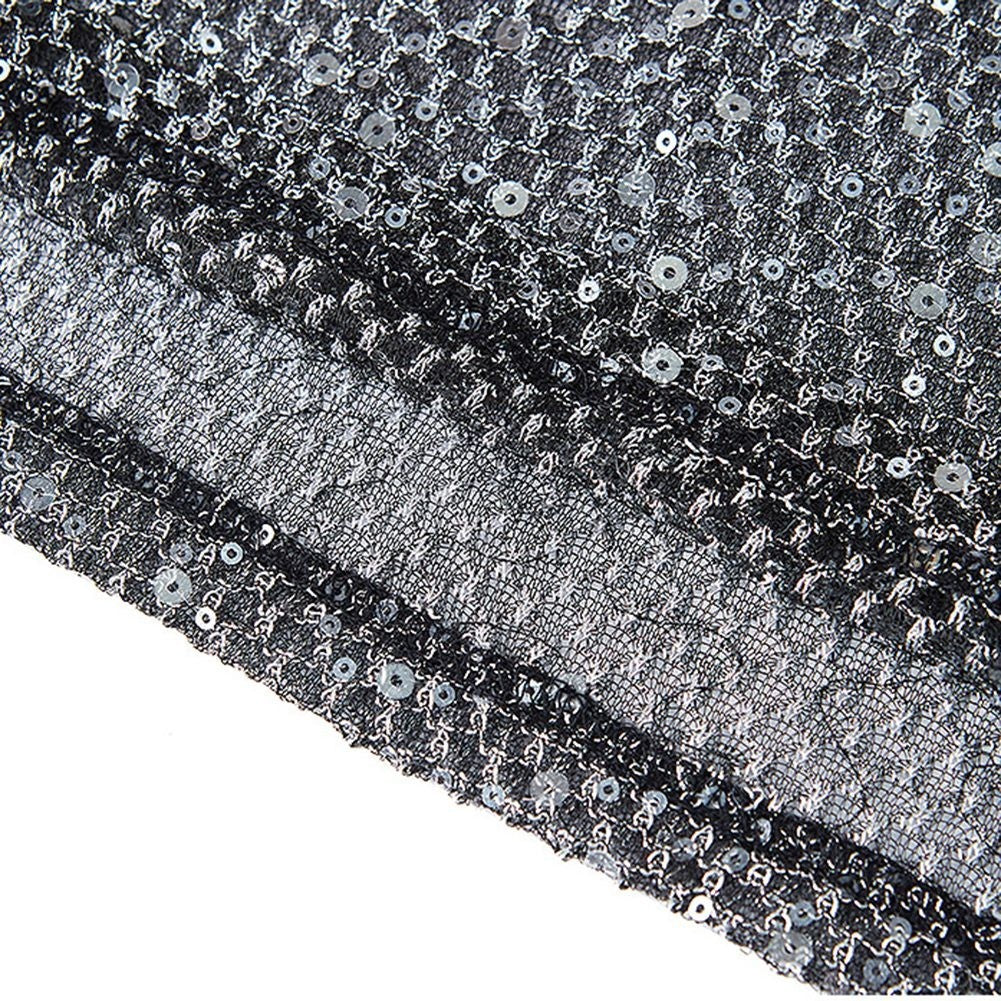 Men's Black Fishnet Party Tops Sexy Glitter Sheer See Through Tank Sizes S 3XL