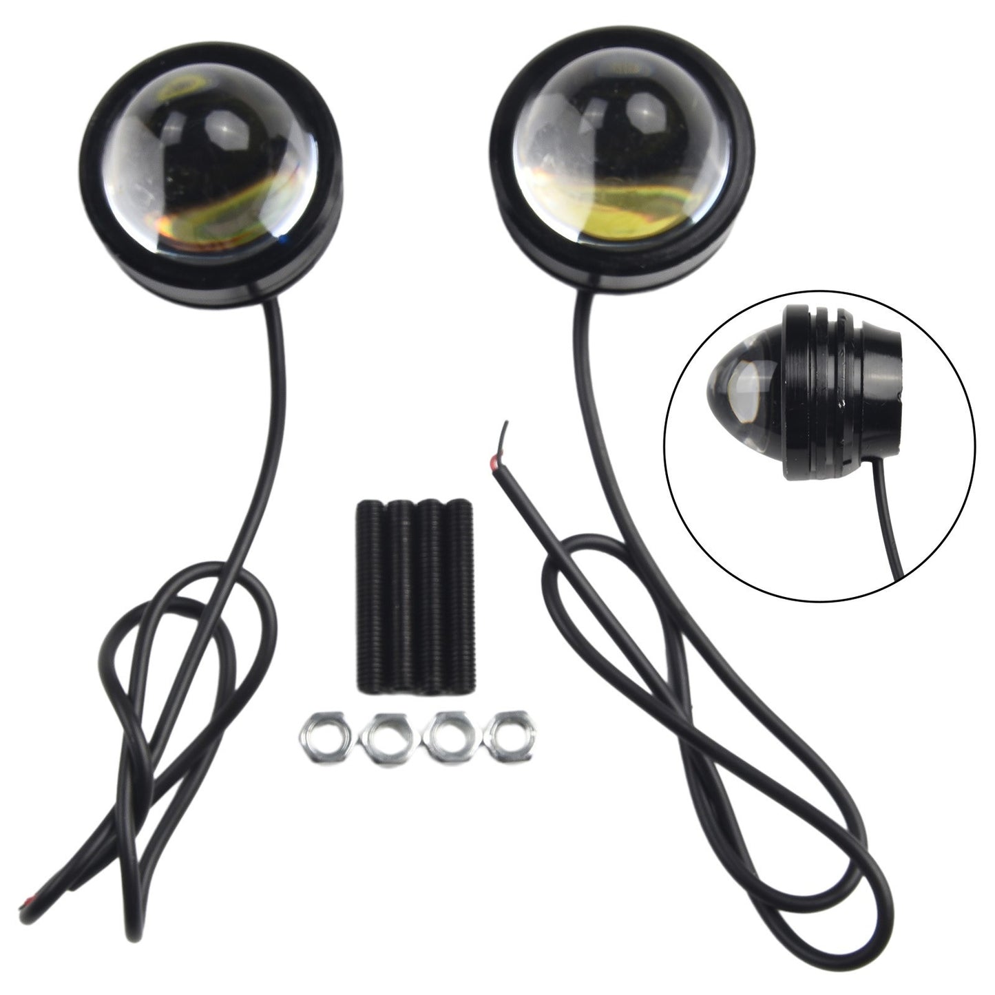 Fog Light Daytime Light Waterproof 1 Pair 12V-24V 2PCS Bull Eye Dustproof