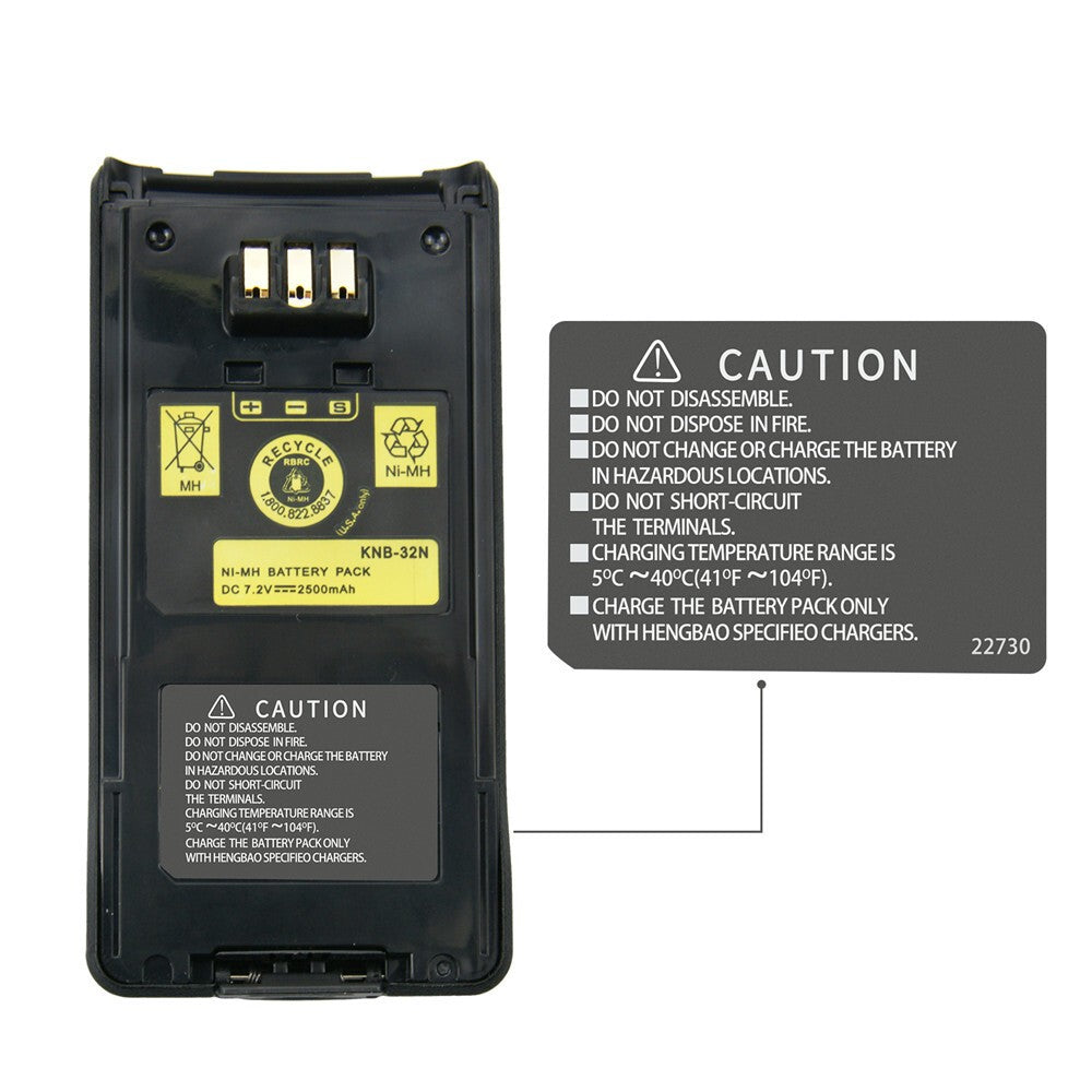 7.2V 2500mAh NI-MH Battery Pack KNB-32N for KENWOOD NX-210 TK-2180K TK-5210