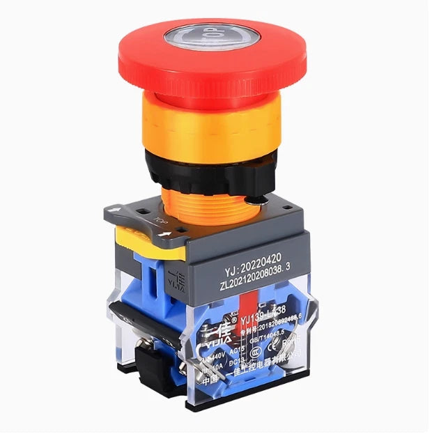 YJ139-LA38A-11ZS/STOP equipment power supply button 22mm emergency stop switch