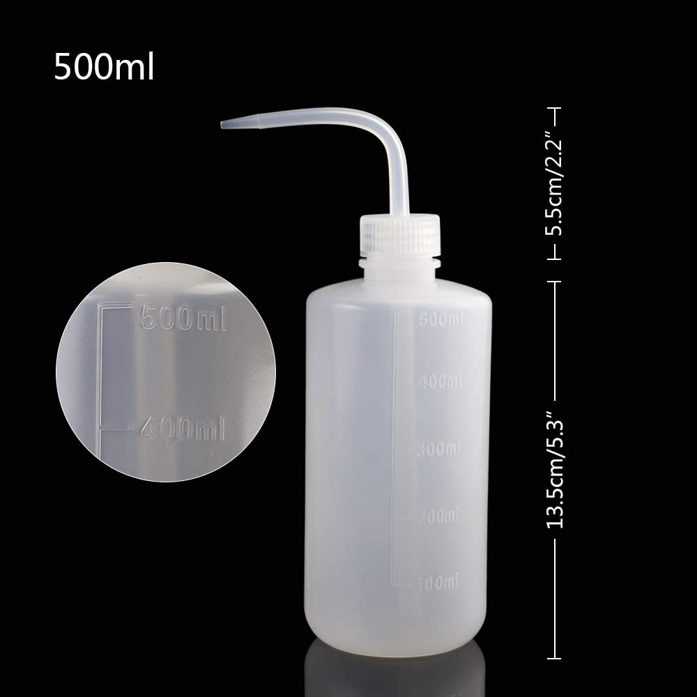 Lab Necessities 6 Pack 500ml LDPE Squeeze Bottles for Everyday Laboratory Use