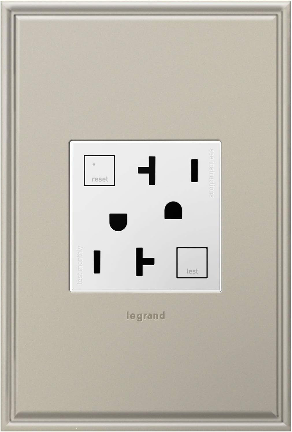GFCI Outlet 20A, Tamper-Resistant & Self-Test, White, 4-Pack