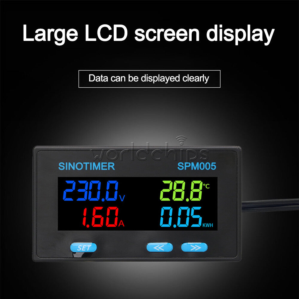 AC60-300V 20/100/200A Multifunction AC Single Phase Electric Voltmeter Ammeter
