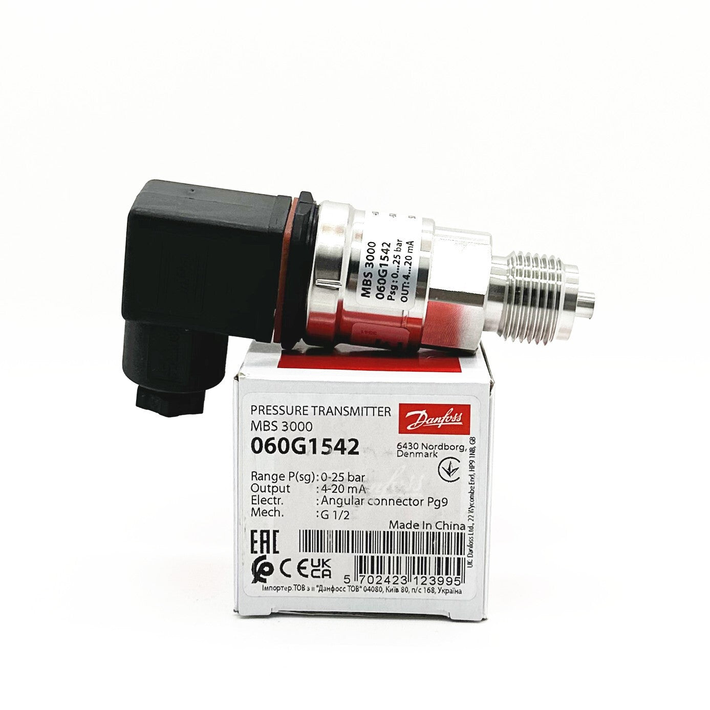 1 pcs For Danfoss MBS3000 060G1542 0-25bar Pressure Transmitter Sensor